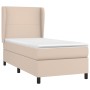 Box spring bed with a synthetic leather mattress in cappuccino color, 90x190 cm. by , Beds and slatted bases - Ref: Foro24-31...