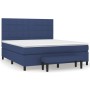 Box spring bed with blue fabric mattress 160x200 cm by , Beds and slatted bases - Ref: Foro24-3136611, Price: 627,19 €, Disco...