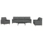 3-piece dark gray fabric sofa set with cushions by , Sofas - Ref: Foro24-3278304, Price: 731,90 €, Discount: %