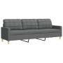 3-piece dark gray fabric sofa set with cushions by , Sofas - Ref: Foro24-3278304, Price: 731,90 €, Discount: %