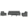 4-teiliges Sofaset mit Fußhocker und dunkelgrauen Kissenstoffen. von , Sofas - Ref: Foro24-3278312, Preis: 743,53 €, Rabatt: %