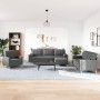 4-teiliges Sofaset mit Fußhocker und dunkelgrauen Kissenstoffen. von , Sofas - Ref: Foro24-3278312, Preis: 758,19 €, Rabatt: %