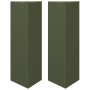 Triangular planters 2 units olive green steel 30x26x75 cm by , Pots and planters - Ref: Foro24-851150, Price: 74,67 €, Discou...