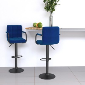 Kitchen stools 2 units blue fabric by , Kitchen stools - Ref: Foro24-334639, Price: 156,70 €, Discount: %