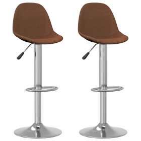 Kitchen stools, 2 units, brown fabric by , Kitchen stools - Ref: Foro24-333384, Price: 121,99 €, Discount: %