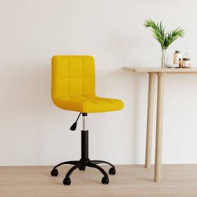 Mustard yellow velvet swivel office chair by , Office chairs - Ref: Foro24-334363, Price: 82,10 €, Discount: %