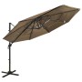 4-tier parasol with taupe gray aluminum pole 3x3 m by vidaXL, Umbrellas - Ref: Foro24-313831, Price: 193,19 €, Discount: %