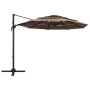 4-tier parasol with taupe gray aluminum pole 3x3 m by vidaXL, Umbrellas - Ref: Foro24-313831, Price: 193,99 €, Discount: %