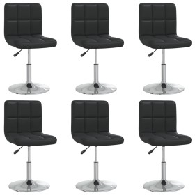 Sillas de comedor 6 unidades cuero sintético negro de , Sillas de comedor - Ref: Foro24-3087429, Precio: 309,99 €, Descuento: %