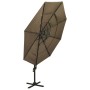 4-tier parasol with taupe gray aluminum pole 3x3 m by vidaXL, Umbrellas - Ref: Foro24-313831, Price: 193,99 €, Discount: %