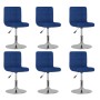 6 swivel dining chairs blue fabric by , dining chairs - Ref: Foro24-3087462, Price: 277,01 €, Discount: %