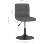 Dark gray velvet swivel dining chair by , dining chairs - Ref: Foro24-3087504, Price: 92,92 €, Discount: %