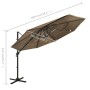 4-tier parasol with taupe gray aluminum pole 3x3 m by vidaXL, Umbrellas - Ref: Foro24-313831, Price: 193,99 €, Discount: %