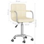 Cream-colored swivel dining chair in fabric by , dining chairs - Ref: Foro24-3087971, Price: 91,99 €, Discount: %