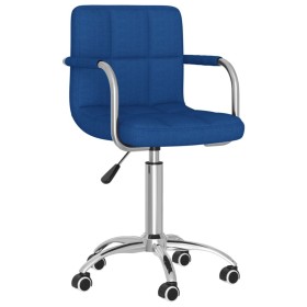 Silla de comedor giratoria tela azul de , Sillas de comedor - Ref: Foro24-3087973, Precio: 95,99 €, Descuento: %