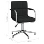 Swivel dining chair, black fabric by , dining chairs - Ref: Foro24-3088068, Price: 106,63 €, Discount: %