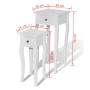 Set of 2 stackable tables with white drawer by vidaXL, Side tables - Ref: Foro24-241146, Price: 167,42 €, Discount: %