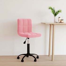 Silla de oficina giratoria de terciopelo rosa de , Sillas de oficina - Ref: Foro24-334361, Precio: 95,57 €, Descuento: %