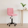 Pink velvet swivel office chair by , Office chairs - Ref: Foro24-334361, Price: 95,32 €, Discount: %