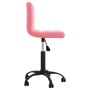 Pink velvet swivel office chair by , Office chairs - Ref: Foro24-334361, Price: 95,32 €, Discount: %