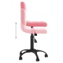 Pink velvet swivel office chair by , Office chairs - Ref: Foro24-334361, Price: 95,32 €, Discount: %