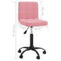 Pink velvet swivel office chair by , Office chairs - Ref: Foro24-334361, Price: 95,32 €, Discount: %