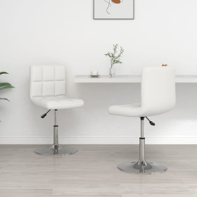 Dining chairs 2 units white synthetic leather by , dining chairs - Ref: Foro24-334179, Price: 123,99 €, Discount: %