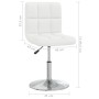 Sillas de comedor 2 unidades cuero sintético blanco de , Sillas de comedor - Ref: Foro24-334179, Precio: 123,13 €, Descuento: %