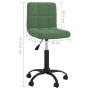 Silla de oficina giratoria de terciopelo verde oscuro de , Sillas de oficina - Ref: Foro24-334359, Precio: 93,99 €, Descuento: %