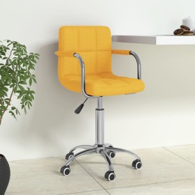 Mustard yellow fabric swivel office chair by , Office chairs - Ref: Foro24-334674, Price: 102,61 €, Discount: %