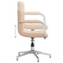 Silla de oficina giratoria de tela color crema de , Sillas de oficina - Ref: Foro24-334731, Precio: 106,63 €, Descuento: %