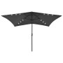 Umbrella with LED lights and anthracite gray steel pole 2x3 m by vidaXL, Umbrellas - Ref: Foro24-313788, Price: 76,34 €, Disc...