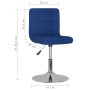 Blue fabric swivel dining chair by , dining chairs - Ref: Foro24-3087472, Price: 78,55 €, Discount: %