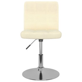 Silla de comedor giratoria tela color crema de , Sillas de comedor - Ref: Foro24-3087470, Precio: 75,99 €, Descuento: %