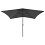 Umbrella with LED lights and anthracite gray steel pole 2x3 m by vidaXL, Umbrellas - Ref: Foro24-313788, Price: 76,34 €, Disc...