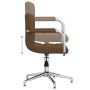 Swivel dining chair in brown fabric by , dining chairs - Ref: Foro24-3088065, Price: 106,63 €, Discount: %