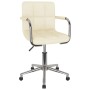 Cream-colored swivel dining chair in fabric by , dining chairs - Ref: Foro24-3088157, Price: 107,00 €, Discount: %