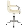 Cream-colored swivel dining chair in fabric by , dining chairs - Ref: Foro24-3088157, Price: 108,99 €, Discount: %