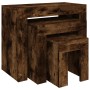 Stackable coffee tables set of 3, smoked oak plywood by , Coffee table - Ref: Foro24-815984, Price: 55,64 €, Discount: %