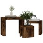 Stackable coffee tables set of 3, smoked oak plywood by , Coffee table - Ref: Foro24-815984, Price: 55,64 €, Discount: %