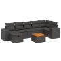 8-teiliges Gartensofa-Set mit schwarzen Polstern aus synthetischem Rattan. von , Gartensets - Ref: Foro24-3265178, Preis: 534...