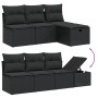 8-teiliges Gartensofa-Set mit schwarzen Polstern aus synthetischem Rattan. von , Gartensets - Ref: Foro24-3265178, Preis: 541...