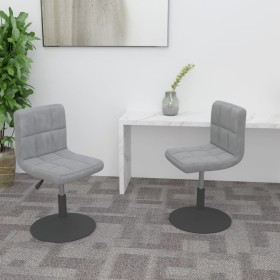 Swivel dining chairs 2 units in light gray velvet by , dining chairs - Ref: Foro24-334263, Price: 118,99 €, Discount: %