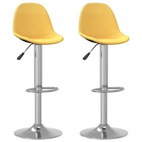 Kitchen stools 2 units fabric mustard yellow by , Kitchen stools - Ref: Foro24-333388, Price: 121,99 €, Discount: %