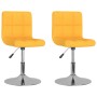 Swivel dining chairs, 2 units, yellow fabric. by , dining chairs - Ref: Foro24-334216, Price: 103,07 €, Discount: %