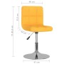 Swivel dining chairs, 2 units, yellow fabric. by , dining chairs - Ref: Foro24-334216, Price: 103,07 €, Discount: %