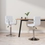 Swivel dining chairs, 2 units, white synthetic leather by , dining chairs - Ref: Foro24-334573, Price: 128,02 €, Discount: %