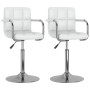 Swivel dining chairs, 2 units, white synthetic leather by , dining chairs - Ref: Foro24-334573, Price: 128,02 €, Discount: %