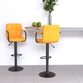 Kitchen stools 2 units fabric mustard yellow by , Kitchen stools - Ref: Foro24-334642, Price: 154,99 €, Discount: %