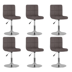 6 swivel dining chairs, fabric material, taupe gray color. by , dining chairs - Ref: Foro24-3087467, Price: 314,44 €, Discoun...